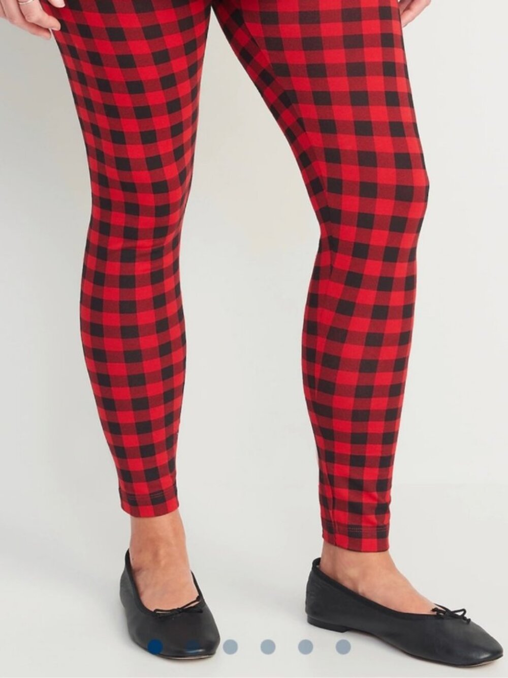 Old Navy Red and Black Buffalo Plaid Leggings